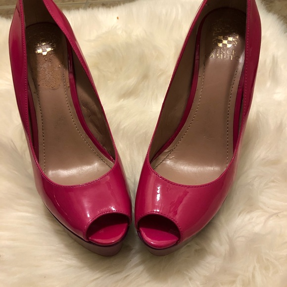 Vince Camuto Open Toe Platform Wedge Heels - Picture 3 of 8